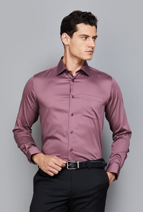 BLACKBERRYS Solid Slim Fit Formal Shirt