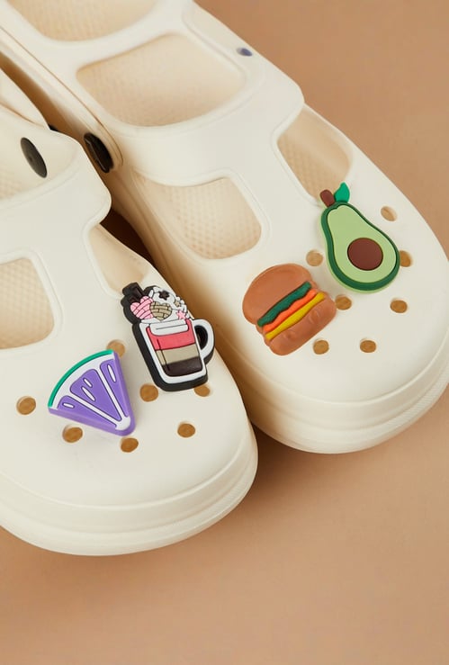 FAME FOREVER Girls T-strap Clogs with Charms