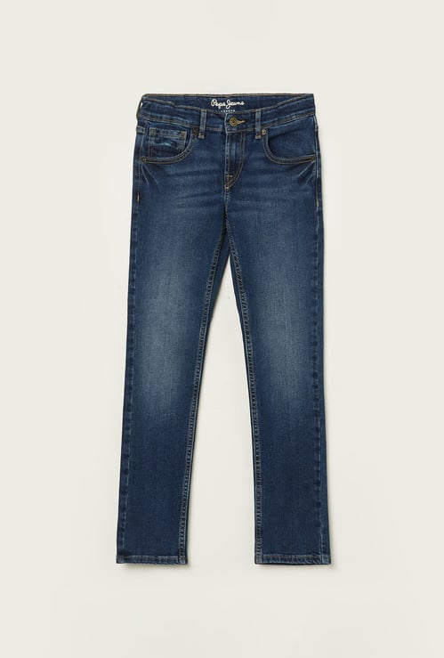 PEPE JEANS Boys Collins Faded Slim Fit Jeans