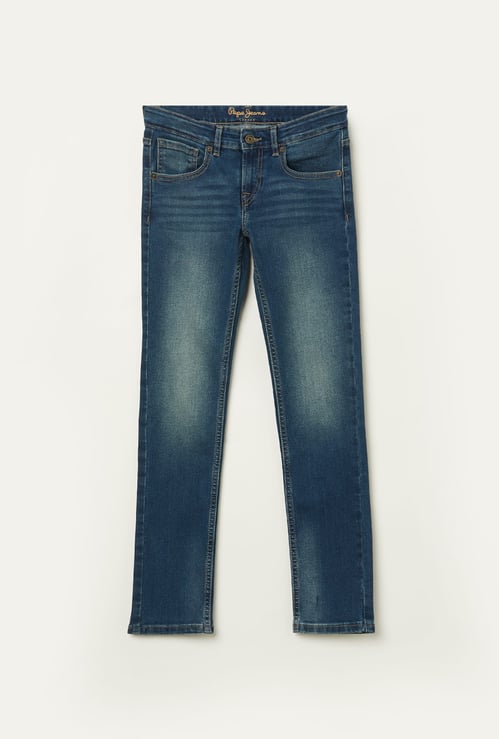 PEPE JEANS Boys Washed Slim Fit Jeans