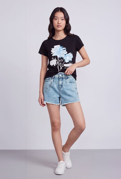FAME FOREVER Girls Denim Shorts