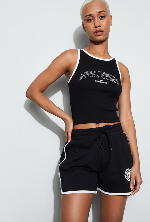 KAPPA Printed Crop Sports T-shirt