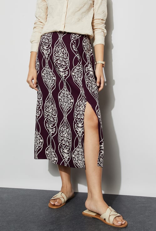 FAME FOREVER Ethnic Print Skirt