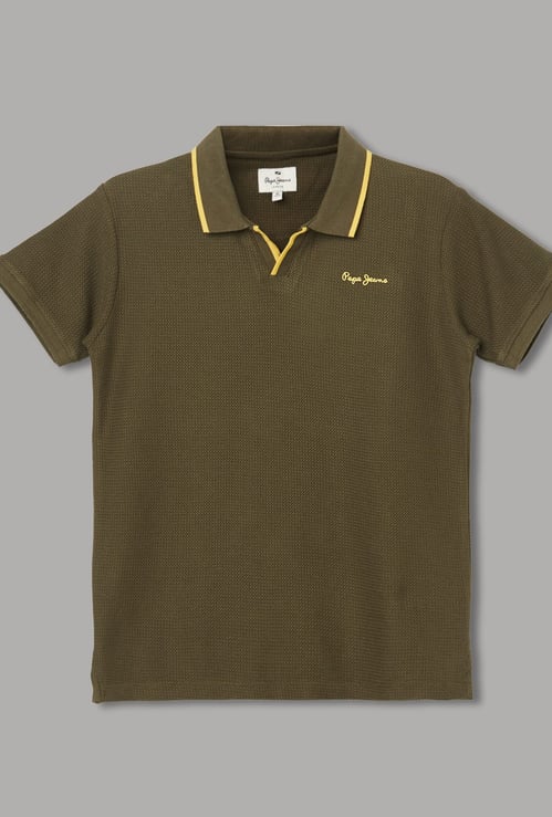 PEPE JEANS Boys Solid Polo T-shirt
