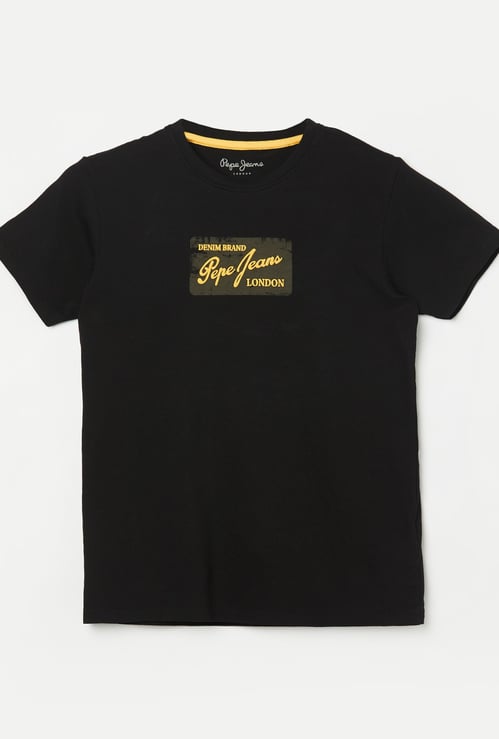 PEPE JEANS Boys Brand Print T-shirt