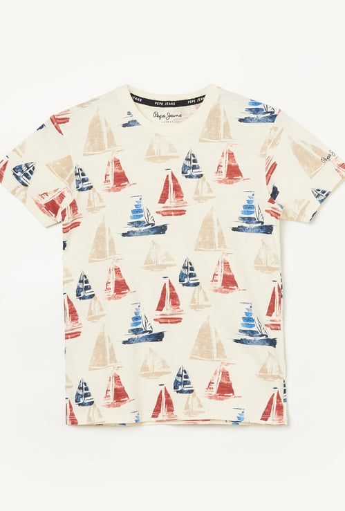 PEPE JEANS Boys Nautical Printed T-shirt