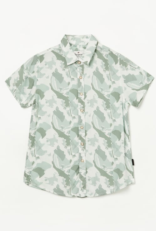 PEPE JEANS Boys Printed Magnus Shirt (Regular)
