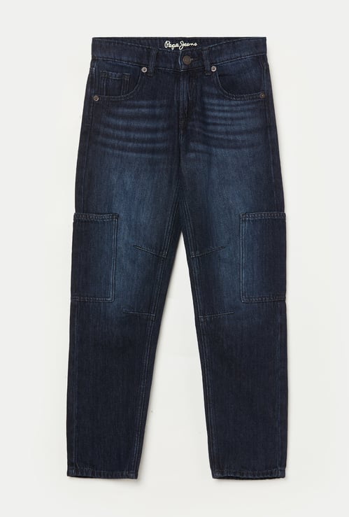 PEPE JEANS Boys Dark Washed Baggy Jeans