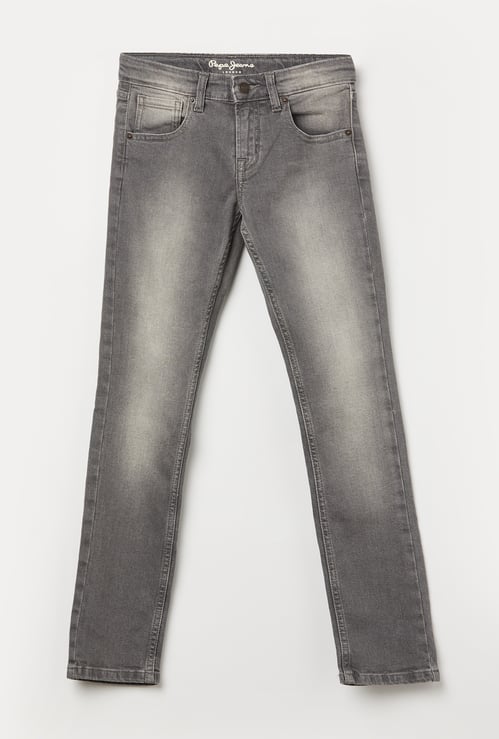 PEPE JEANS Boys Light Wash Slim Fit Jeans