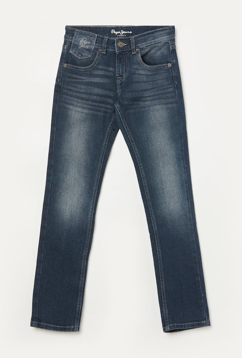 PEPE JEANS Boys Dark Wash Slim Fit Jeans