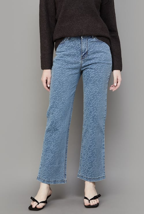 XPOSE Jacquard Straight Fit Jeans