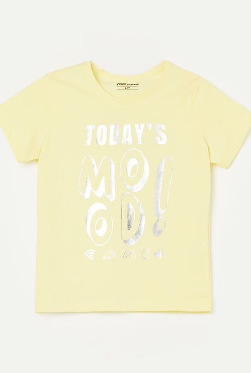 FAME FOREVER Girls Graphic Print T-shirt