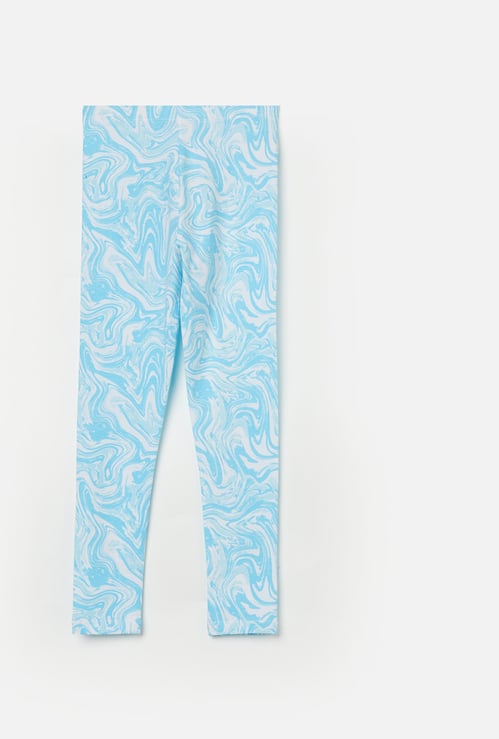 FAME FOREVER Girls Marble Print Leggings