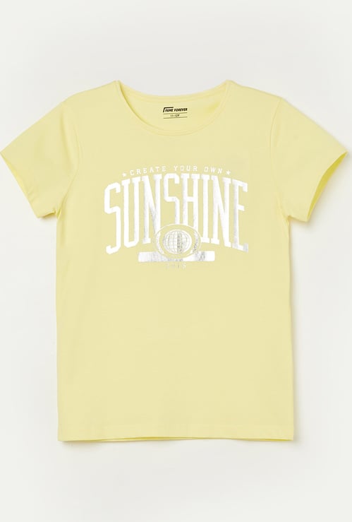FAME FOREVER Girls Graphic Print T-shirt