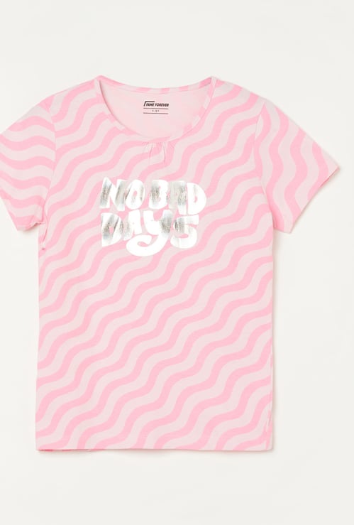 FAME FOREVER Girls Graphic Print T-shirt