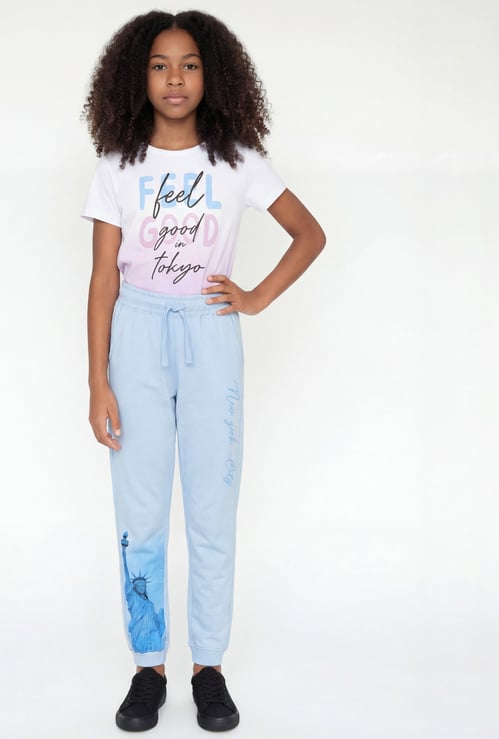 FAME FOREVER Girls Graphic Print Track Pants