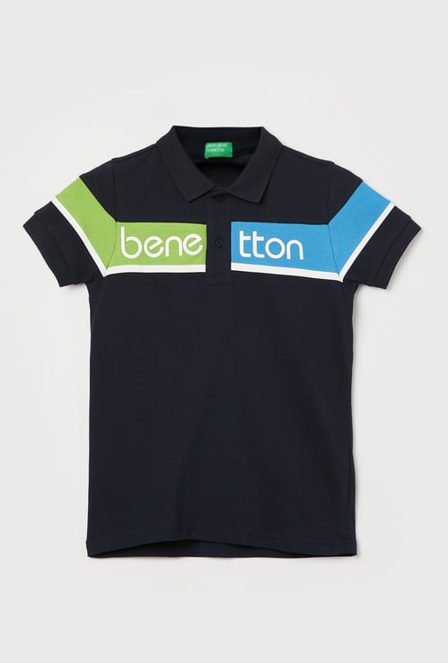 UNITED COLORS OF BENETTON Boys Printed Polo T-shirt