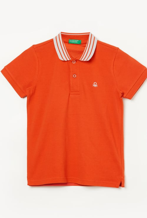 UNITED COLORS OF BENETTON Boys Solid Polo T-shirt
