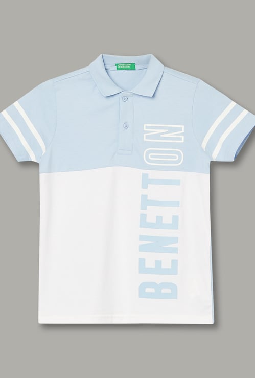 UNITED COLORS OF BENETTON Boys Colourblock Polo T-shirt