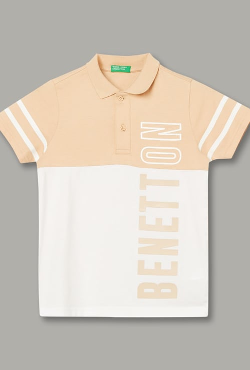 UNITED COLORS OF BENETTON Boys Colourblock Polo T-shirt