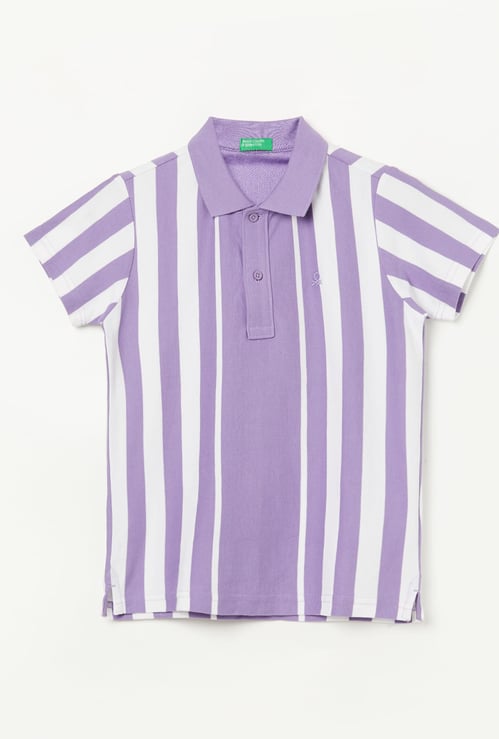 UNITED COLORS OF BENETTON Boys Striped Polo T-shirt