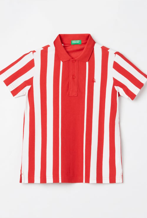 UNITED COLORS OF BENETTON Boys Striped Polo T-shirt