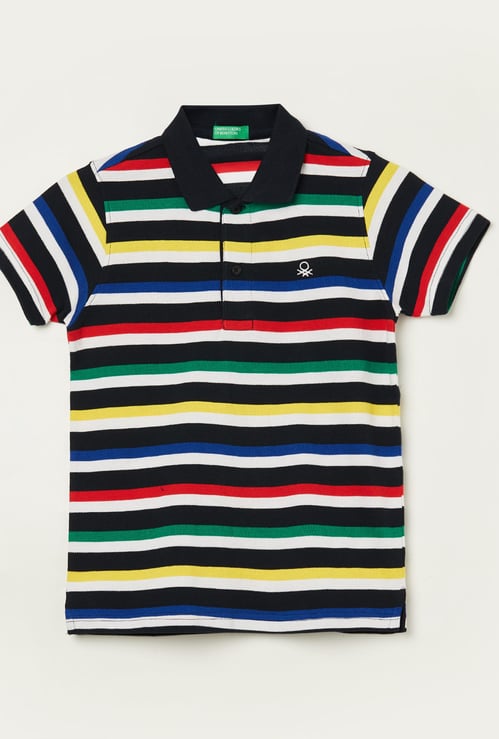 UNITED COLORS OF BENETTON Boys Striped Polo T-shirt