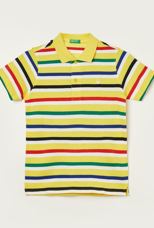 UNITED COLORS OF BENETTON Boys Striped Polo T-shirt