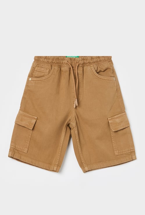 UNITED COLORS OF BENETTON Boys Solid Cargo Shorts