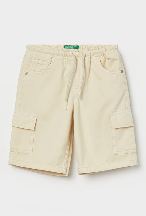 UNITED COLORS OF BENETTON Boys Solid Cargo Shorts