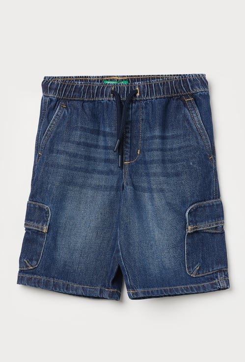 UNITED COLORS OF BENETTON Boys Denim Cargo Shorts