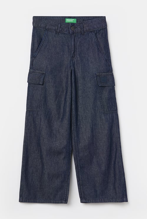UNITED COLORS OF BENETTON Boys Medium Wash Regular Fit Jeans