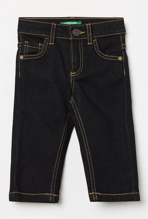 UNITED COLORS OF BENETTON Boys Medium Wash Regular Jeans