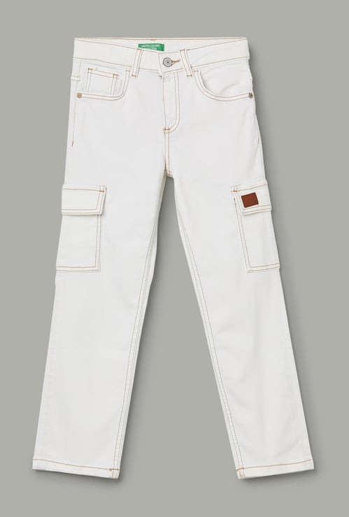UNITED COLORS OF BENETTON Boys Medium Wash Regular Fit Jeans