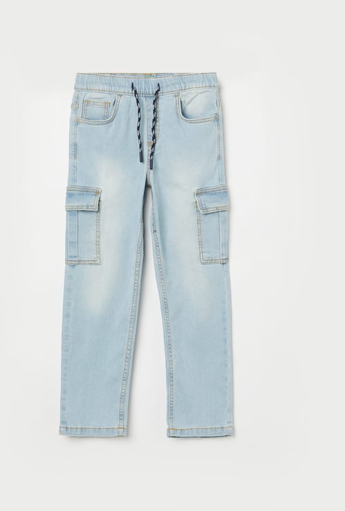 UNITED COLORS OF BENETTON Boys Light Wash Regular Fit Jeans