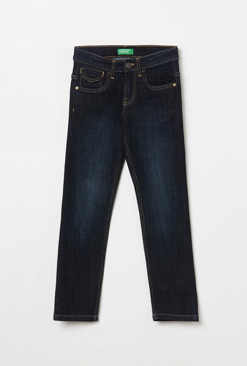 UNITED COLORS OF BENETTON Boys Medium Wash Slim Jeans