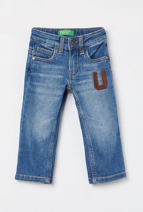 UNITED COLORS OF BENETTON Boys Medium Wash Slim Jeans