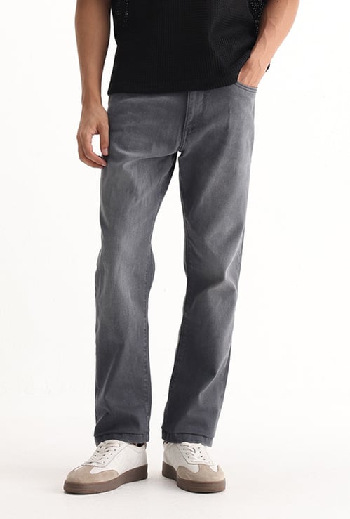 RARE RABBIT Washed Regular Tapered Jeans