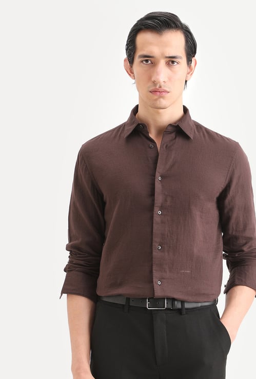 RARE RABBIT Solid Regular Fit Shirt