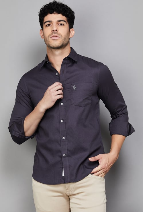 US POLO ASSN Solid Regular Fit Shirt