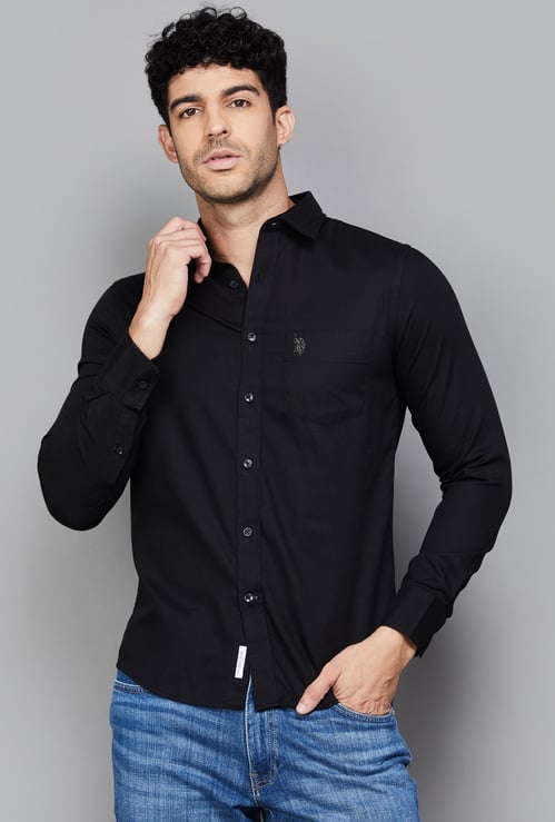 US POLO ASSN Solid Regular Fit Shirt