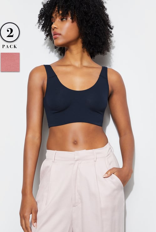 GINGER Solid Non Padded Non Wired Beginners Bra - Pack of 2