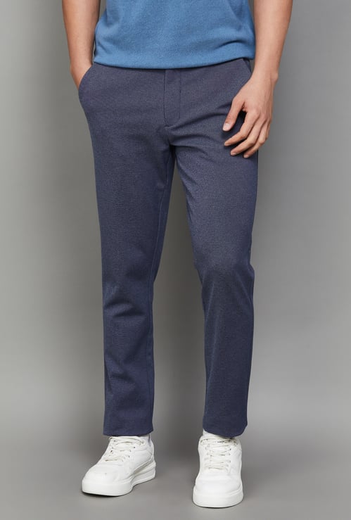 UNITED COLORS OF BENETTON Textured Regular Fit Trousers