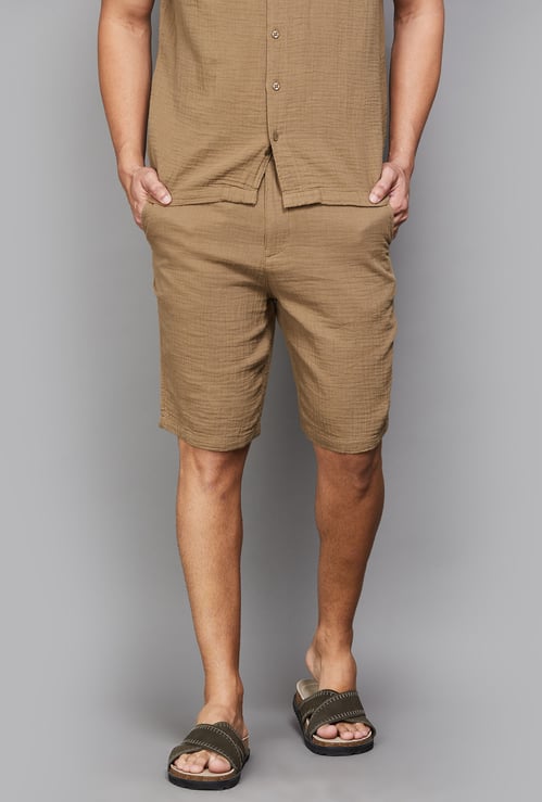 UNITED COLORS OF BENETTON Textured Shorts