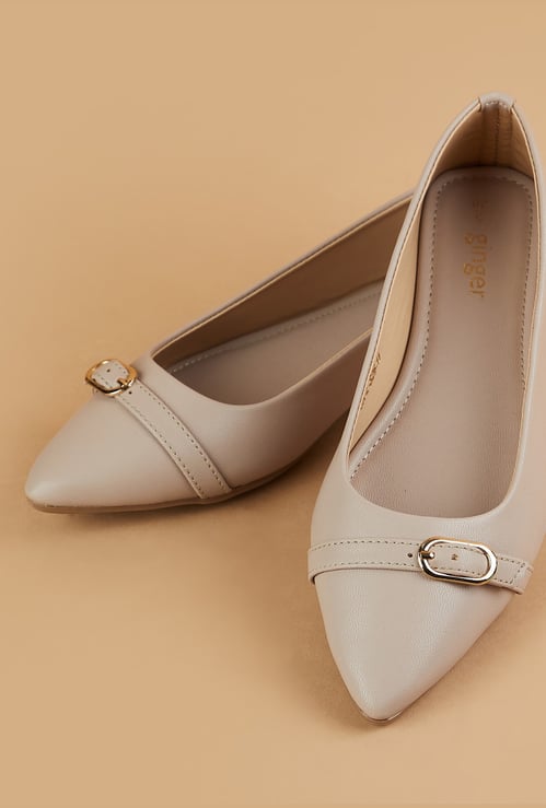 GINGER Buckle Design Ballerinas