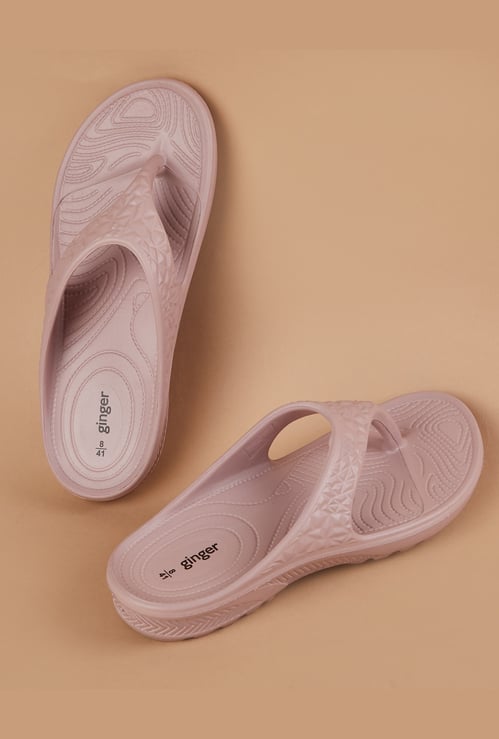 GINGER Embossed Flip Flops