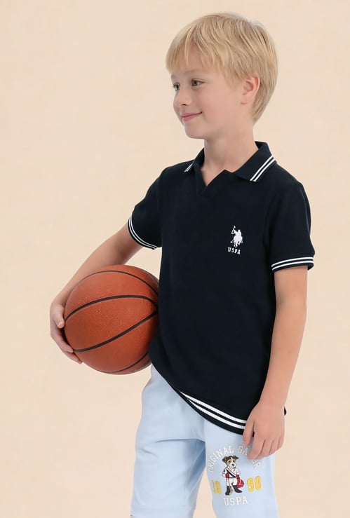 US POLO ASSN KIDS Boys Printed Polo T-shirt