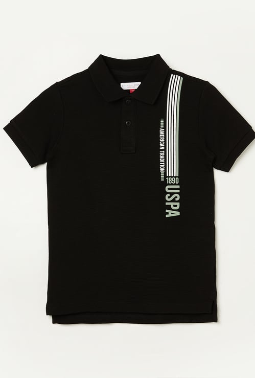US POLO ASSN KIDS Boys Printed Polo T-shirt