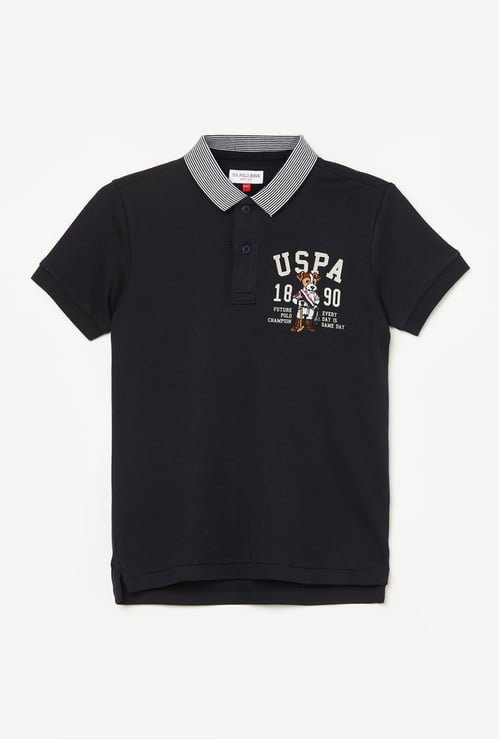 US POLO ASSN KIDS Boys Character Polo T-shirt