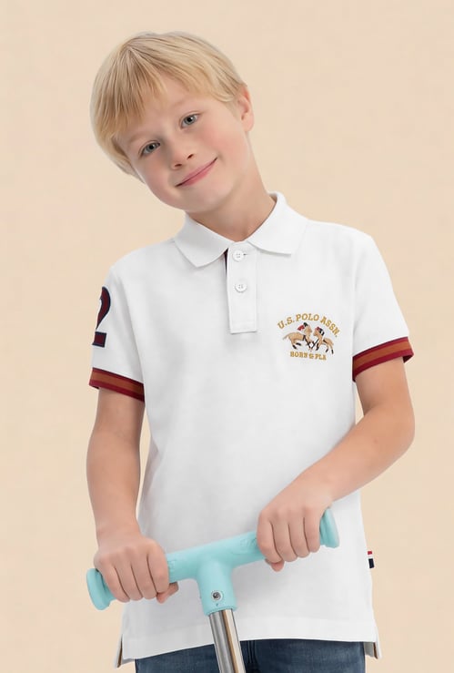 US POLO ASSN KIDS Boys Embroidered Polo T-shirt